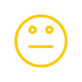 yellow neutral face icon