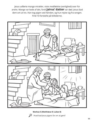 Jesus Raised Jairus’s Daughter from the Dead coloring page