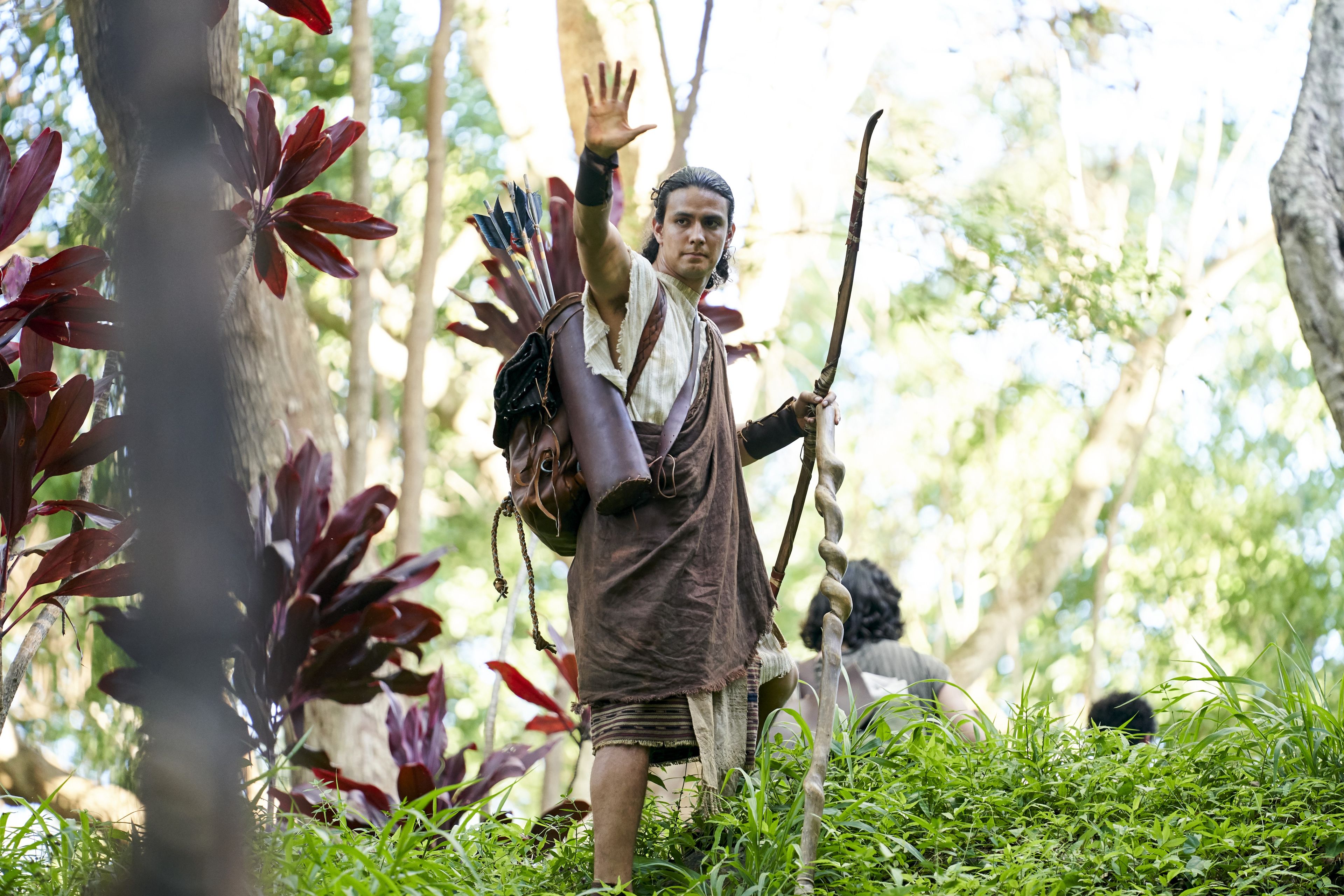 Himni waves farewell as he departs to preach to the Lamanites.