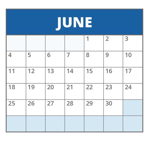 calendar of June