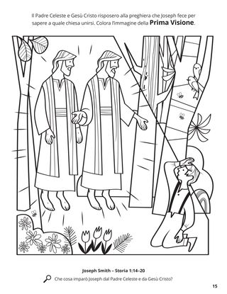 The First Vision coloring page