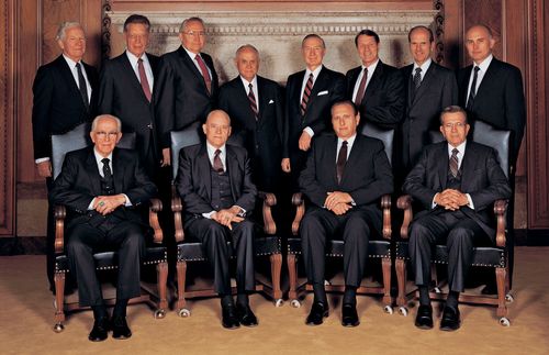 Russell M. Nelson with other members of the Quorum of the Twelve Apostles