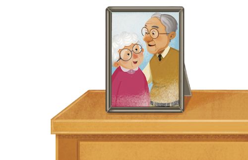 picture of grandparents in frame