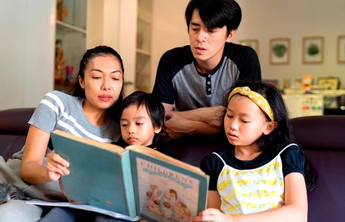 family singing together