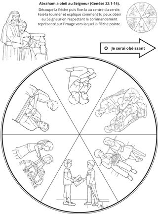 page des activités : Abraham a obéi au Seigneur