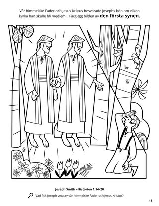 The First Vision coloring page