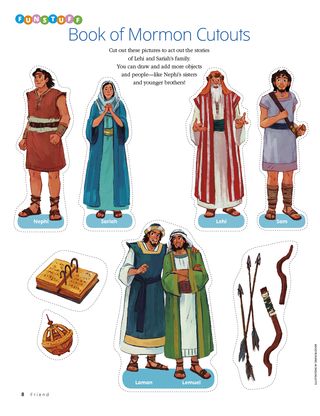 cut-out figures of Nephi and his family