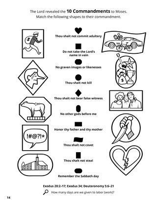 The Ten Commandments coloring page