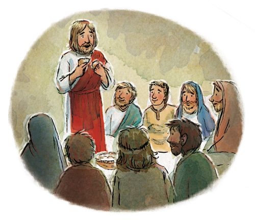 Jesus and Apostles taking the sacrament