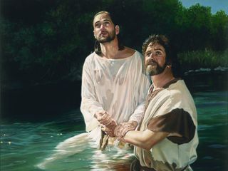 John the Baptist baptizing Jesus