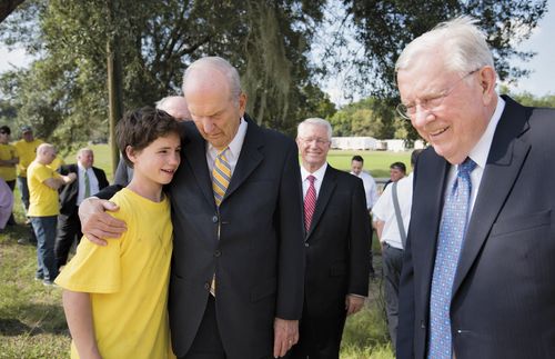 President Nelson with young man