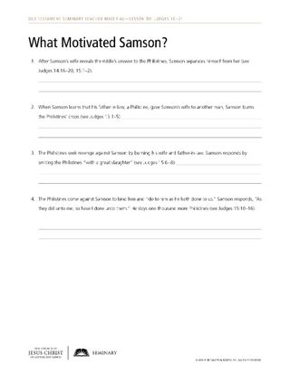 What Motivated Samson handout