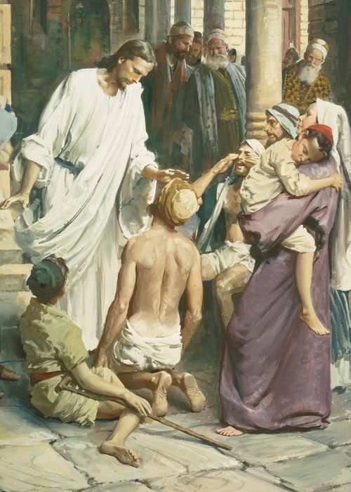 Jesus Healing a Blind Man