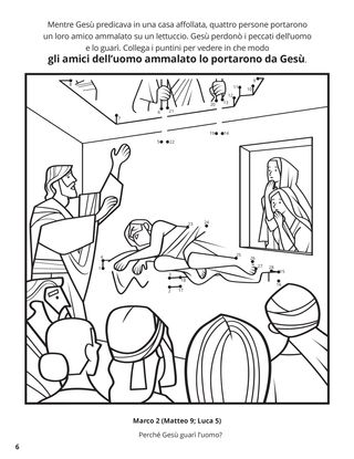 Jesus Healed a Sick Man coloring page