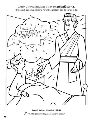 Angel Moroni Appeared to Joseph coloring page