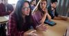 A series of images taken at the Antofagasta Institute of Religion. Young adult men and women can be see taking part in class and interacting with the instructor and with each other.