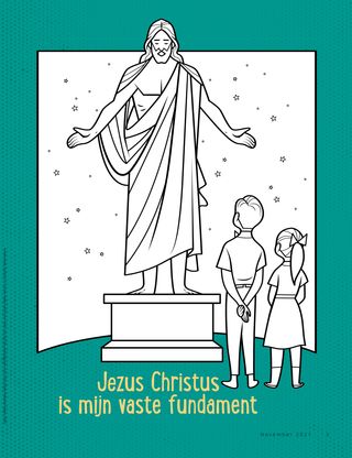 coloring page of statue of Jesus