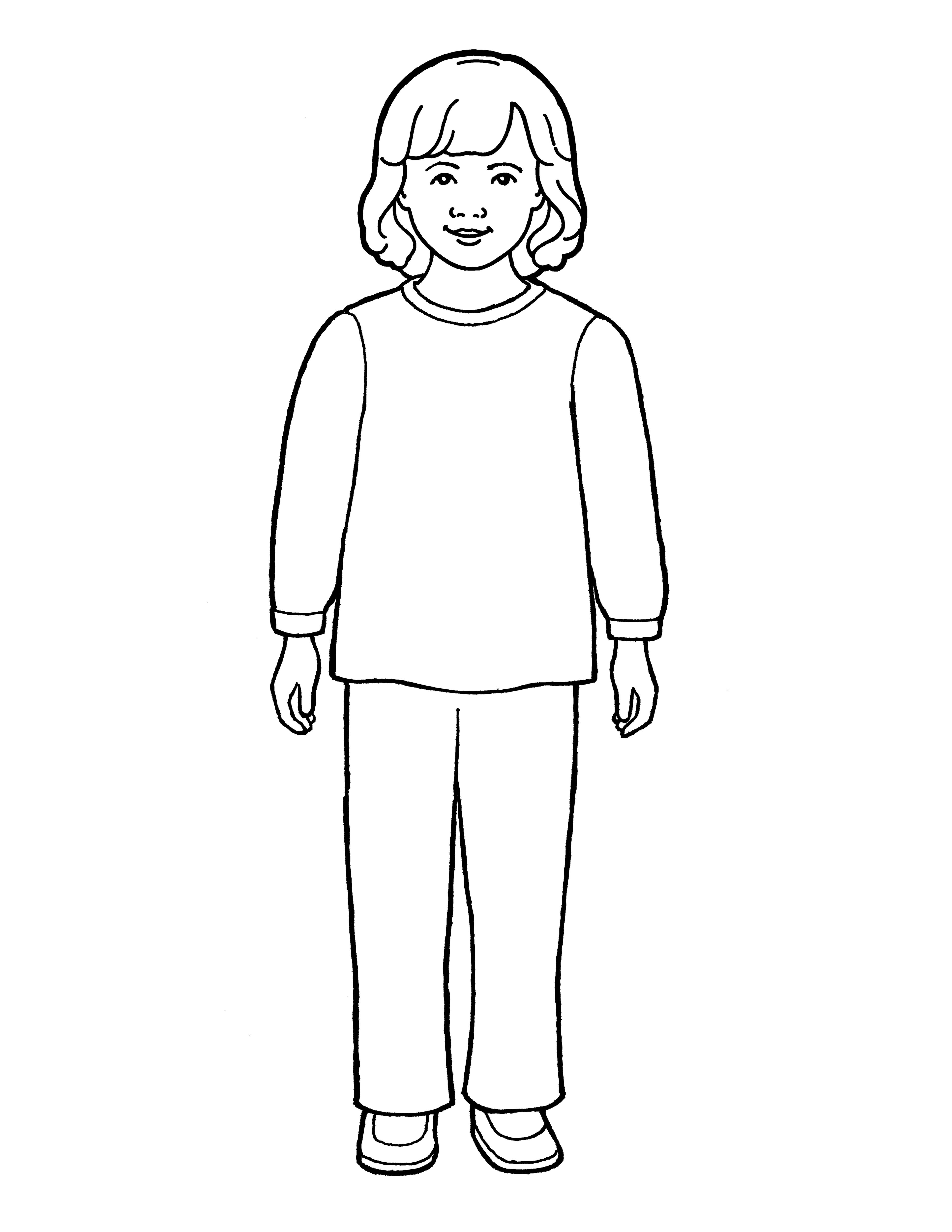 An illustration of a daughter or sister, from the nursery manual Behold Your Little Ones (2008), page 51.