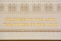 Holiness to the Lord, the House of the Lord stone on a temple