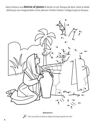 The Woman at the Well coloring page