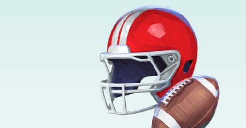 football and helmet