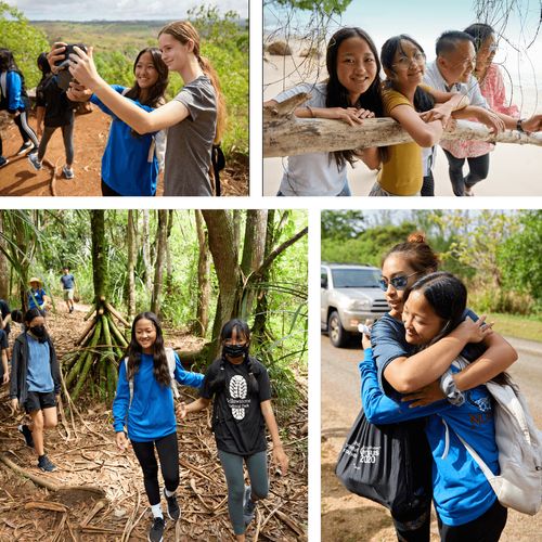 young women doing activities