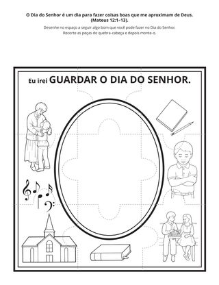 página de atividade: Guardarei o Dia do Senhor