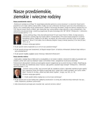 ulotka, Nasze przedziemskie, ziemskie i wieczne rodziny.