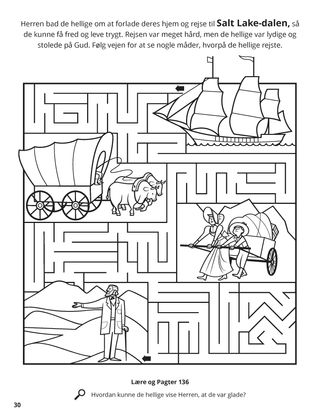 Journey to the Salt Lake Valley coloring page