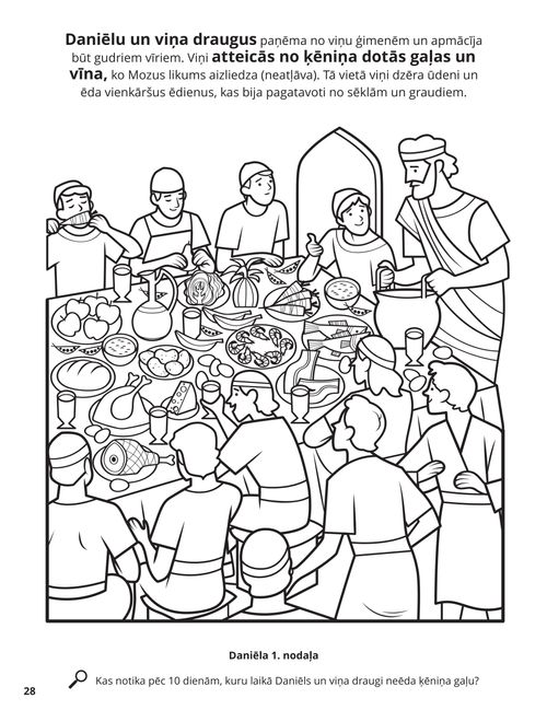 Daniel and His Friends coloring page