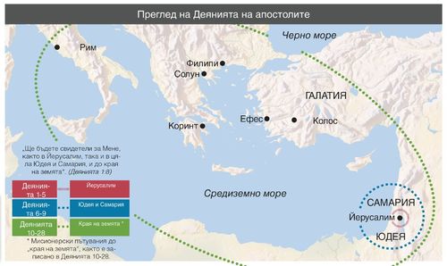 карта, Мисионерските пътувания на апостол Павел