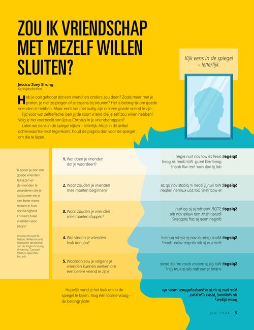 Zou ik vriendschap met mezelf willen sluiten?