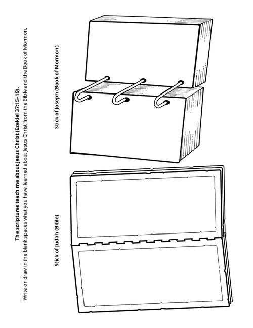 Write or draw in the blank spaces what you have learned about Jesus Christ from the Bible and the Book of Mormon.