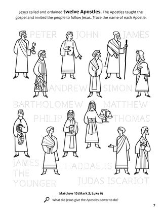 The Twelve Apostles coloring page