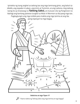 The Three Witnesses of the Book of Mormon coloring page