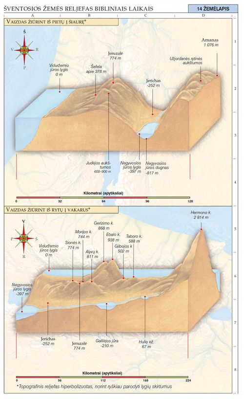 14 Biblijos žemėlapis