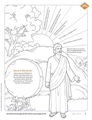 coloring page of Jesus at the tomb