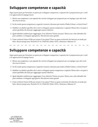 Sviluppare competenze e capacità