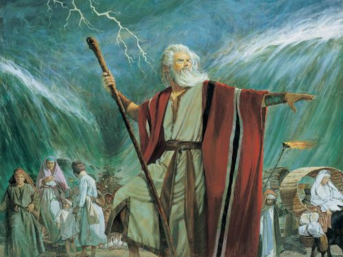 Moïse divise les eaux de la mer Rouge
