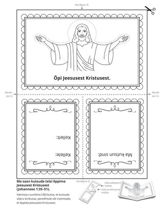 tegevusleht: õppige Jeesusest Kristusest