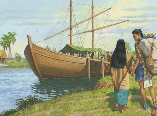 Nephites packing large ship