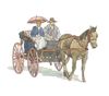 couple in wagon