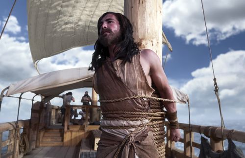 Nephi tied up on the ship