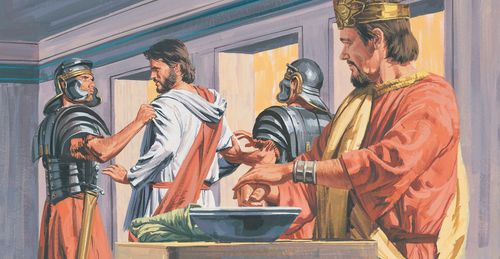 Pilate washing his hands