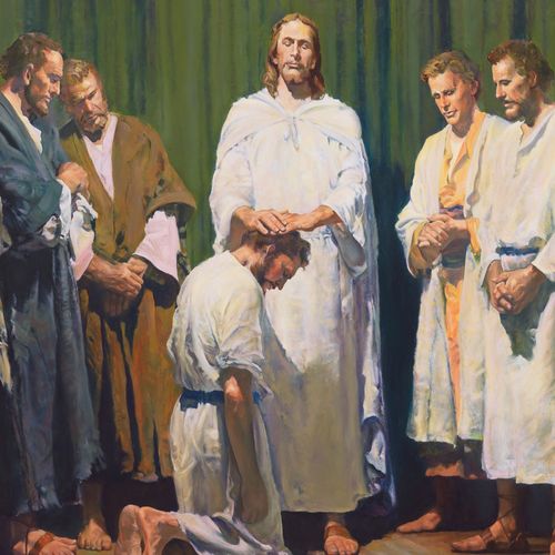 Kristus vysväcuje dvanástich apoštolov