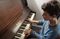 Ukiah, California: Playing piano