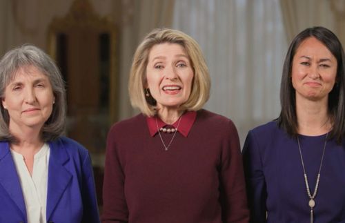 Camille N. Johnson, J. Anette Dennis, and Kristin M. Yee at the Women's General Broadcast.