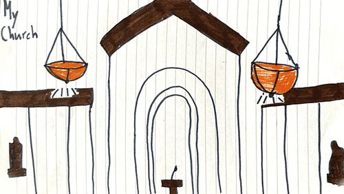 Child‘s drawing of a chapel