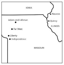 Karte: Missouri und Illinois