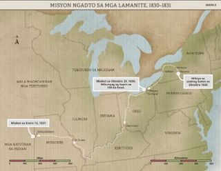mapa sa misyon ngadto sa mga Lamanite